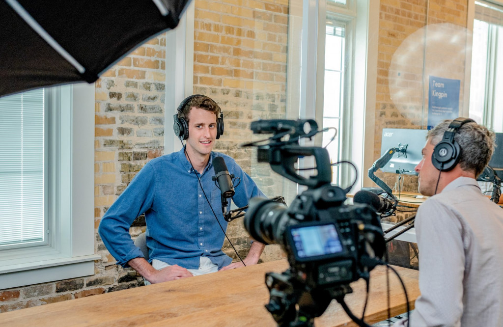 TaxVibe employee recording webinar